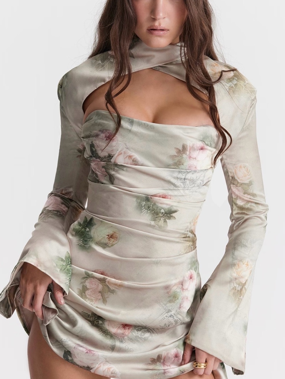 House of CB TOIRA
Vintage Floral Draped Corset Dress Size XS